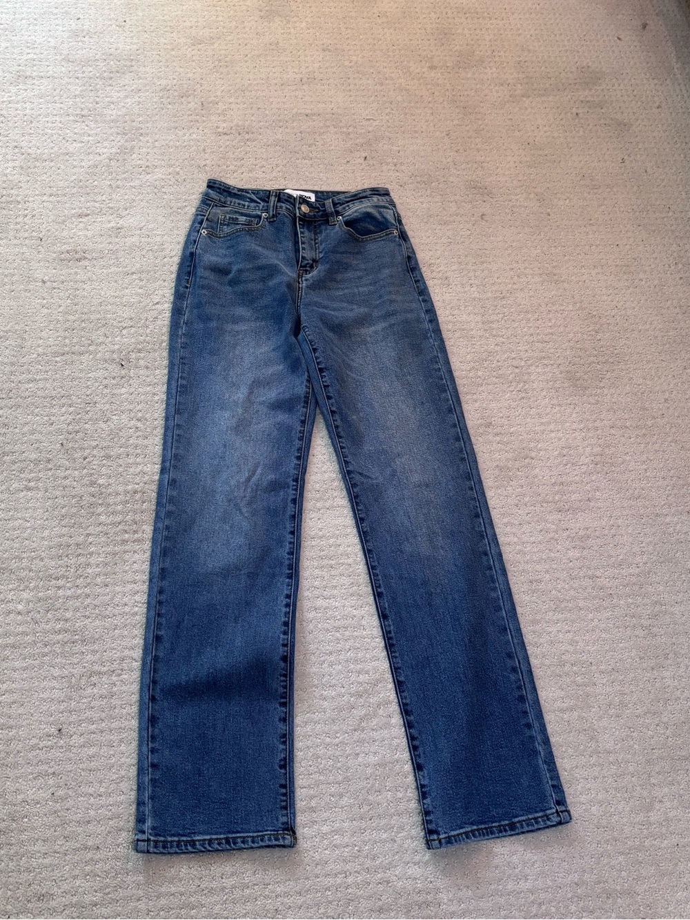 Fashion Nova Women's Straight Leg Blue Jeans